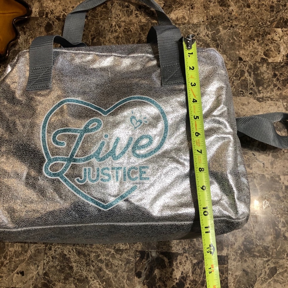 Justice Live silver Duffel tote gymnastics bag - Picture 9 of 12
